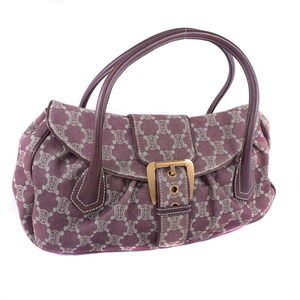 Celine Macadam Canvas Handbag Russet